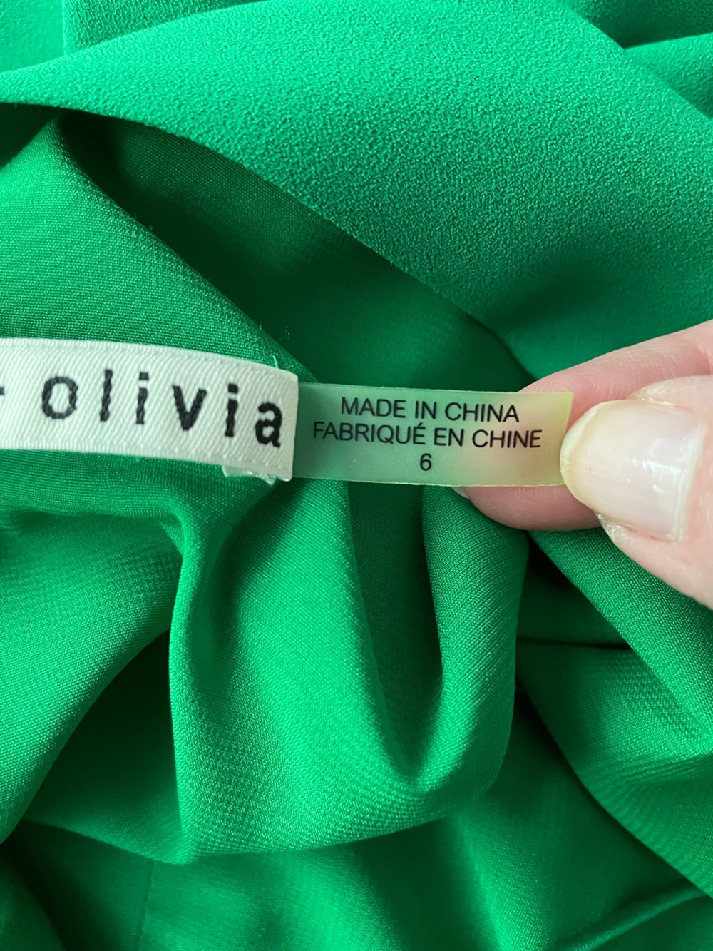 Alice + Olivia “Palmira” Green Tiered Ruffle Mini Dress, size 6 - Picture 11 of 11